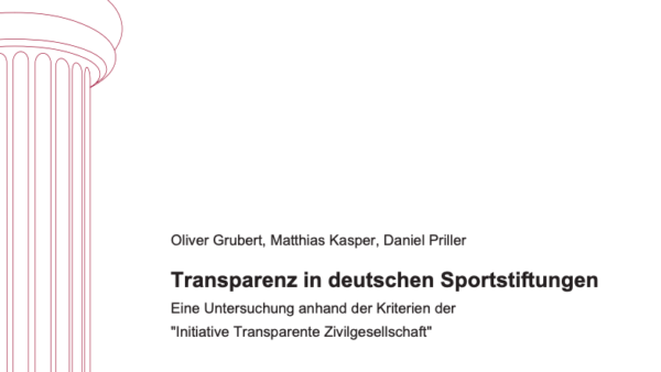 Transparenz in deutschen Sportstiftungen