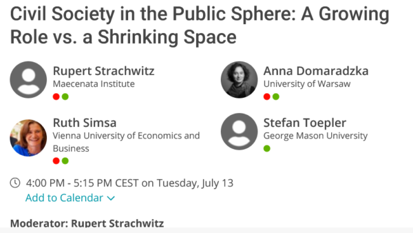 Civil Society in the Public Sphere: A Growing Role vs. a Shrinking Space