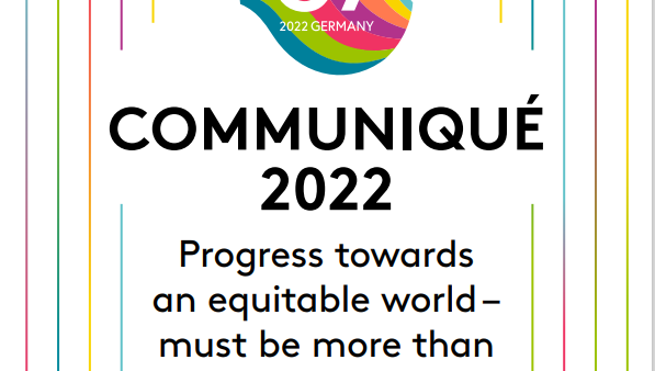 C7 Communique – Civil Society Representation to the G7