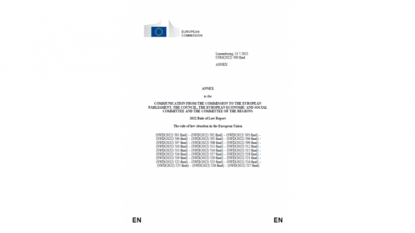New rule of law report from the European Commission